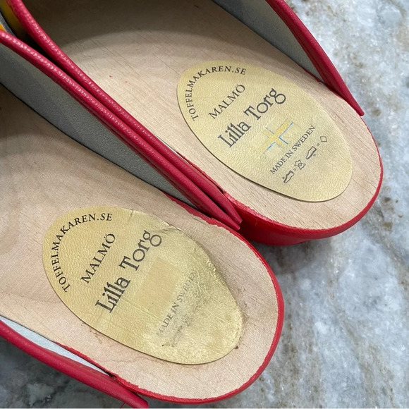 Lilla Torg Malmo Black Hand Painted Swedish Clogs - Picture 10 of 13